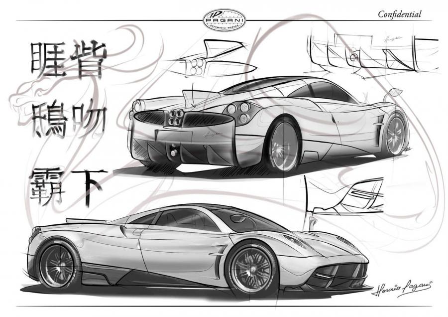 Эскиз Pagani Huayra Dinastia Limited Edition 2014 года  (фото 40 из 40)